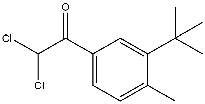 1-(3-(tert-butyl)-4-methylphenyl)-2,2-dichloroethanone 구조식 이미지