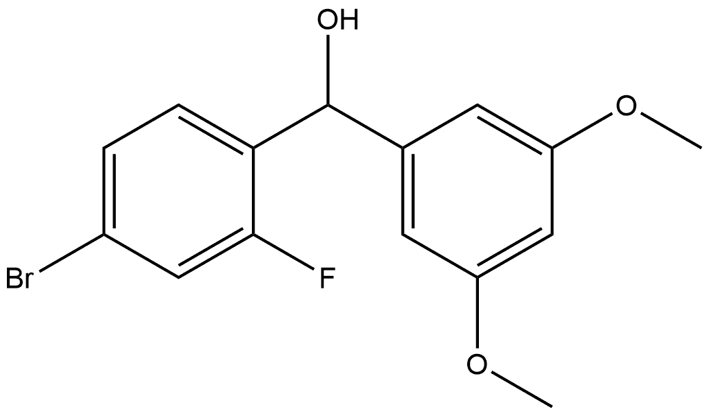 4-Bromo-α-(3,5-dimethoxyphenyl)-2-fluorobenzenemethanol Structure