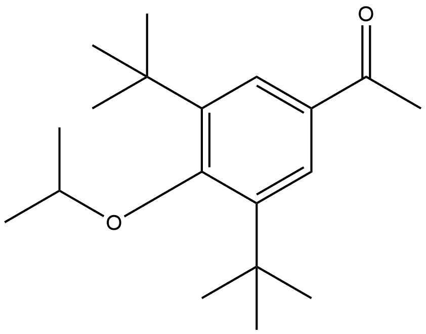 1-[3,5-Bis(1,1-dimethylethyl)-4-(1-methylethoxy)phenyl]ethanone Structure