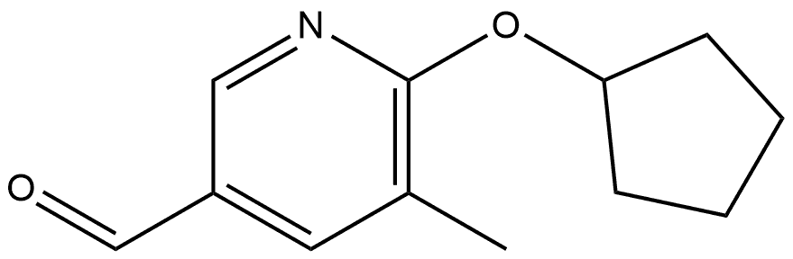 6-(Cyclopentyloxy)-5-methyl-3-pyridinecarboxaldehyde Structure