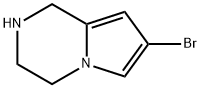 Pyrrolo[1,2-a]pyrazine, 7-bromo-1,2,3,4-tetrahydro- Structure