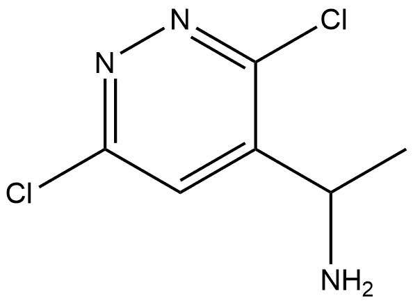 1-(3,6-dichloropyridazin-4-yl)ethan-1-amine Structure