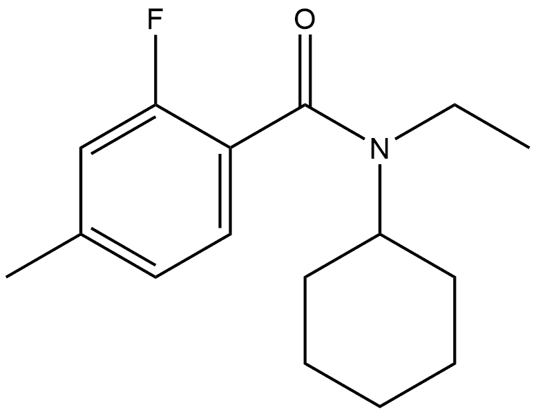 N-Cyclohexyl-N-ethyl-2-fluoro-4-methylbenzamide Structure