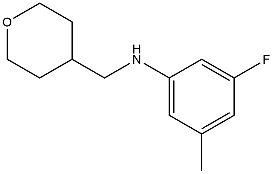 N-(3-Fluoro-5-methylphenyl)tetrahydro-2H-pyran-4-methanamine Structure