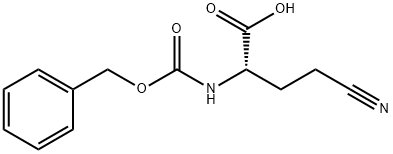 Butanoic acid, 4-cyano-2-[[(phenylmethoxy)carbonyl]amino]-, (2S)- Structure