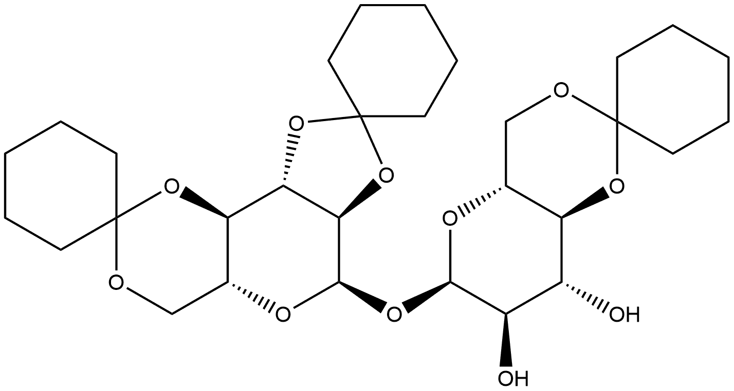 α-D-Glucopyranoside, 2,3:4,6-di-O-cyclohexylidene-α-D-glucopyranosyl 4,6-O-cyclohexylidene- Structure