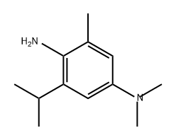 1,4-Benzenediamine, N4,N4,2-trimethyl-6-(1-methylethyl)- 구조식 이미지