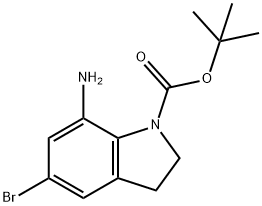 7-Amino-5-bromo-2,3-dihydro-indole-1-carboxylic acid tert-butyl ester Structure