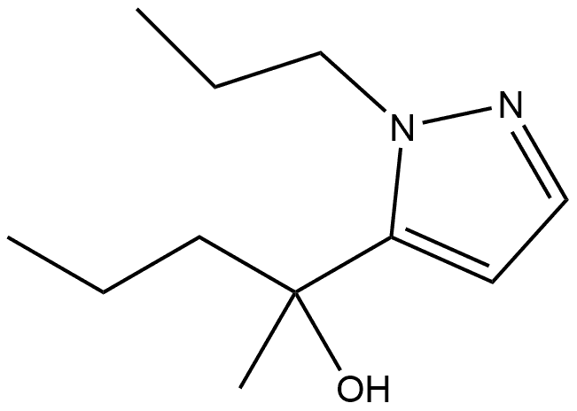 α-Methyl-α,1-dipropyl-1H-pyrazole-5-methanol Structure