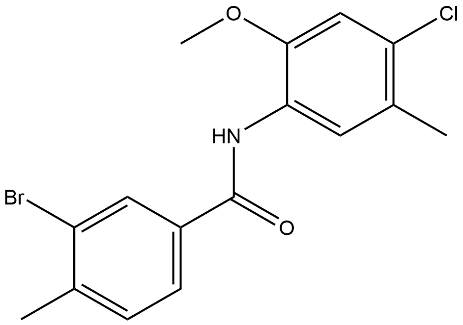 3-Bromo-N-(4-chloro-2-methoxy-5-methylphenyl)-4-methylbenzamide Structure