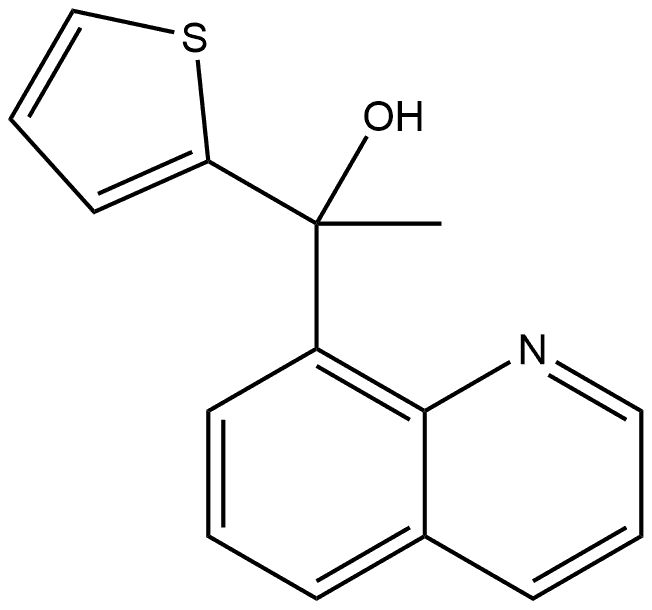 α-Methyl-α-2-thienyl-8-quinolinemethanol Structure