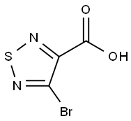 1,2,5-Thiadiazole-3-carboxylic acid, 4-bromo- Structure