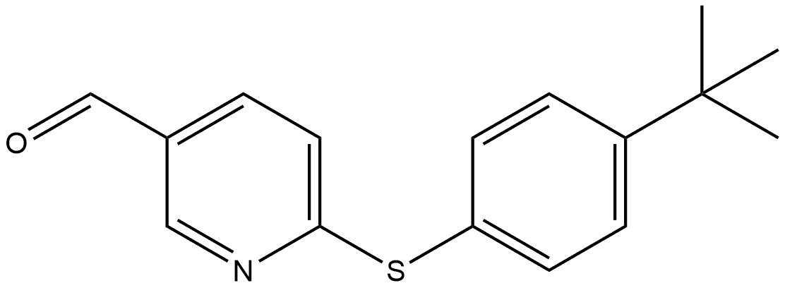 6-[[4-(1,1-Dimethylethyl)phenyl]thio]-3-pyridinecarboxaldehyde Structure