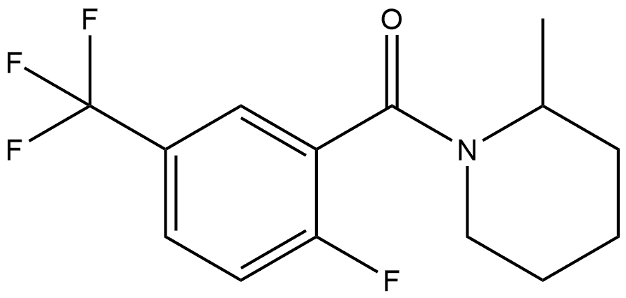 2-Fluoro-5-(trifluoromethyl)phenyl](2-methyl-1-piperidinyl)methanone 구조식 이미지