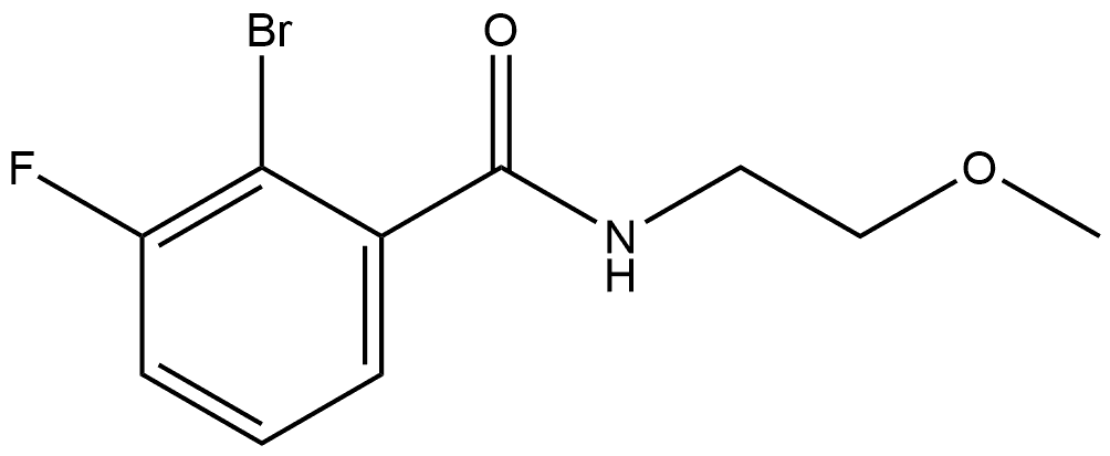 2-Bromo-3-fluoro-N-(2-methoxyethyl)benzamide Structure