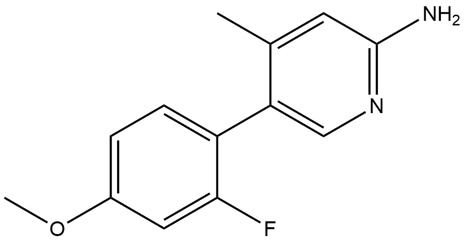 5-(2-Fluoro-4-methoxyphenyl)-4-methyl-2-pyridinamine Structure