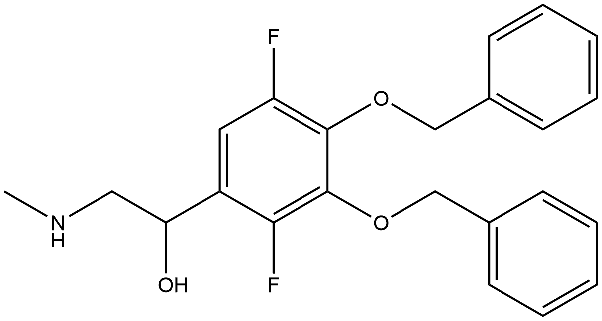 Benzenemethanol, 2,5-difluoro-α-[(methylamino)methyl]-3,4-bis(phenylmethoxy)- 구조식 이미지