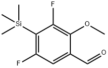 Benzaldehyde, 3,5-difluoro-2-methoxy-4-(trimethylsilyl)- Structure