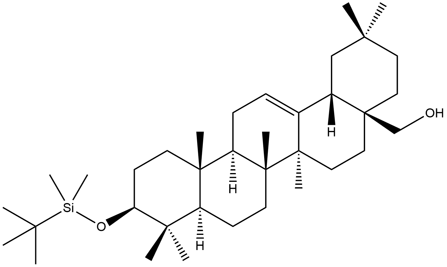 Olean-12-en-28-ol, 3-[[(1,1-dimethylethyl)dimethylsilyl]oxy]-, (3b)- Structure