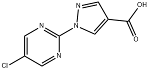 1-(5-chloropyrimidin-2-yl)-1H-pyrazole-4-carboxyli c acid 구조식 이미지
