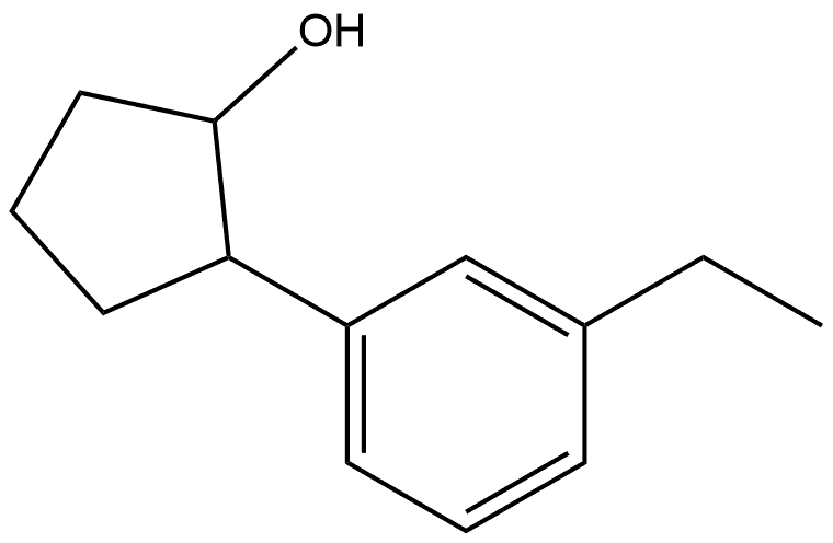 2-(3-Ethylphenyl)cyclopentanol Structure