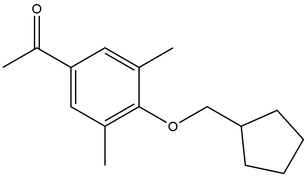 1-[4-(Cyclopentylmethoxy)-3,5-dimethylphenyl]ethanone Structure