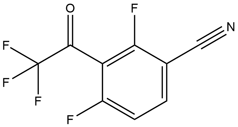 2,4-Difluoro-3-(2,2,2-trifluoroacetyl)benzonitrile Structure