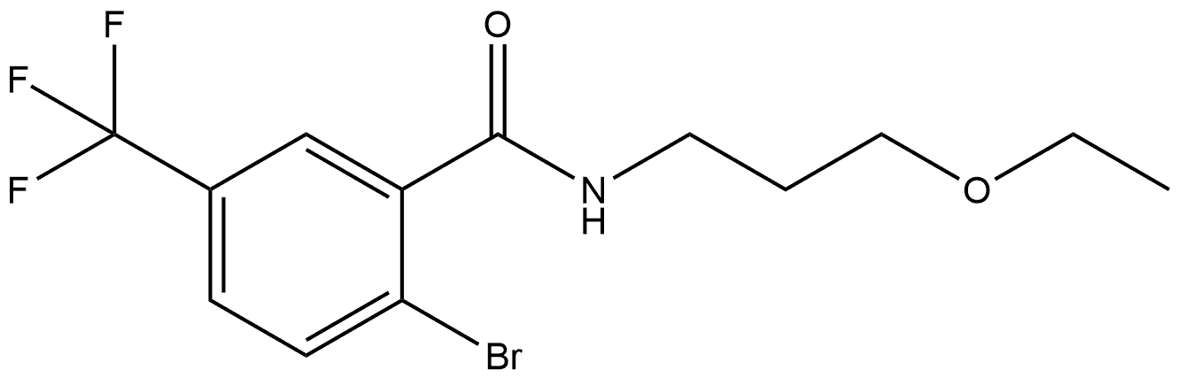 2-Bromo-N-(3-ethoxypropyl)-5-(trifluoromethyl)benzamide Structure