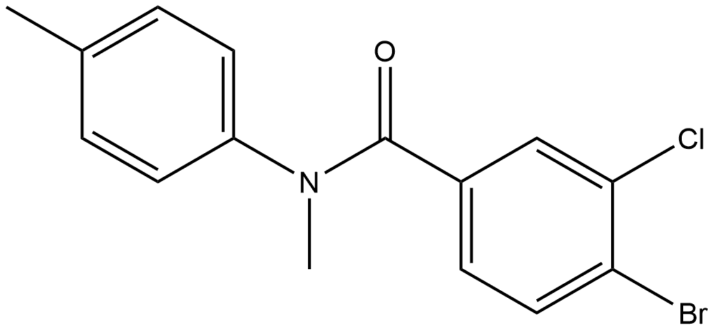 4-Bromo-3-chloro-N-methyl-N-(4-methylphenyl)benzamide Structure