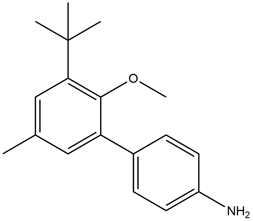 3'-(1,1-Dimethylethyl)-2'-methoxy-5'-methyl[1,1'-biphenyl]-4-amine Structure