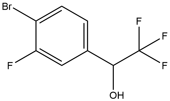 Benzenemethanol, 4-bromo-3-fluoro-α-(trifluoromethyl)- Structure