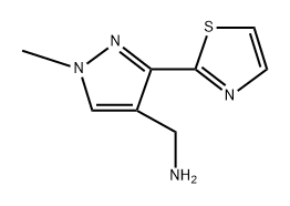 (1-Methyl-3-(thiazol-2-yl)-1h-pyrazol-4-yl)methanamine Structure