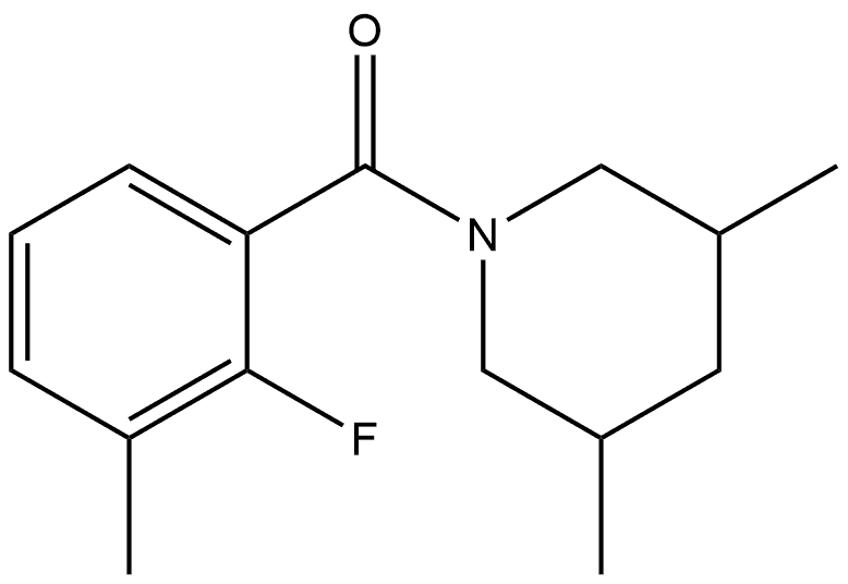 (3,5-Dimethyl-1-piperidinyl)(2-fluoro-3-methylphenyl)methanone Structure