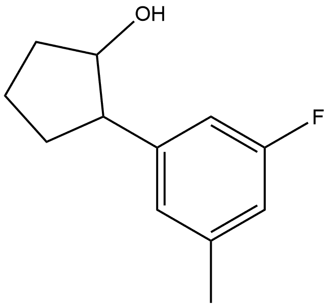 2-(3-Fluoro-5-methylphenyl)cyclopentanol Structure