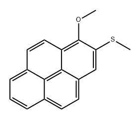 Pyrene, 1-methoxy-2-(methylthio)- Structure