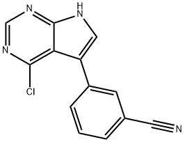 Benzonitrile, 3-(4-chloro-7H-pyrrolo[2,3-d]pyrimidin-5-yl)- Structure