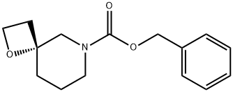 1-Oxa-6-azaspiro[3.5]nonane-6-carboxylic acid, phenylmethyl ester, (4R)- 구조식 이미지