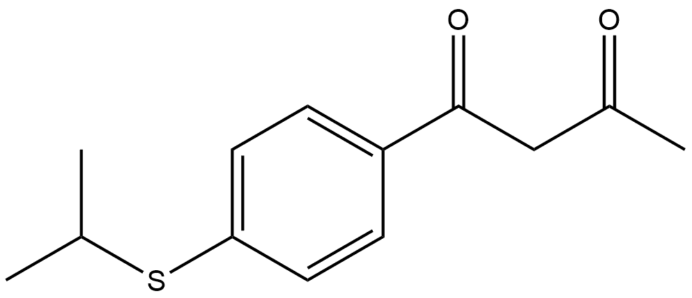 1-[4-[(1-Methylethyl)thio]phenyl]-1,3-butanedione Structure