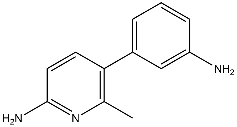 5-(3-Aminophenyl)-6-methyl-2-pyridinamine Structure