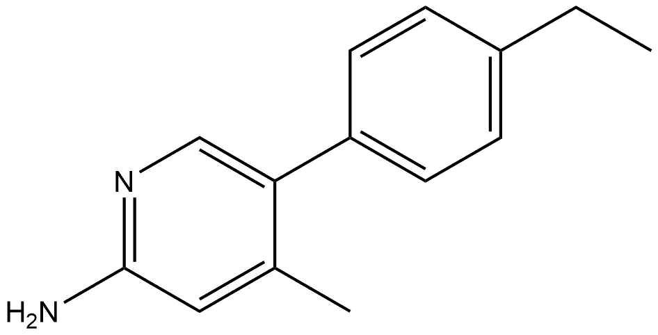 5-(4-Ethylphenyl)-4-methyl-2-pyridinamine Structure