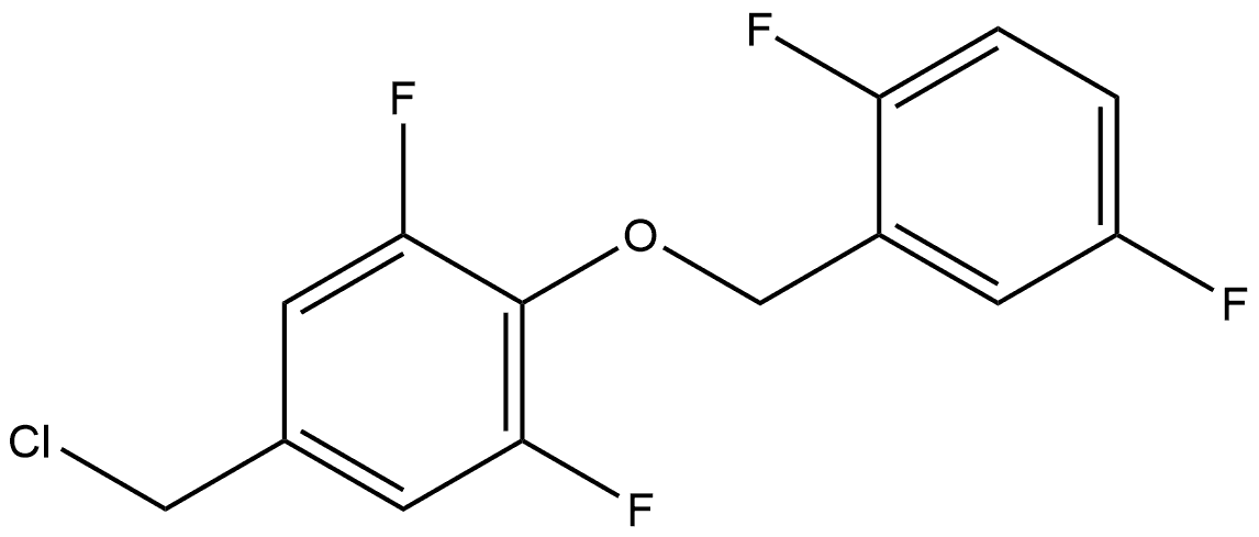 Benzene, 5-(chloromethyl)-2-[(2,5-difluorophenyl)methoxy]-1,3-difluoro- Structure