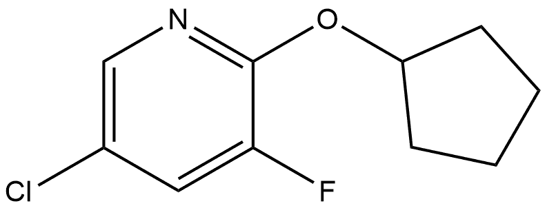 5-Chloro-2-(cyclopentyloxy)-3-fluoropyridine Structure