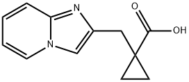 Cyclopropanecarboxylic acid, 1-(imidazo[1,2-a]pyridin-2-ylmethyl)- Structure