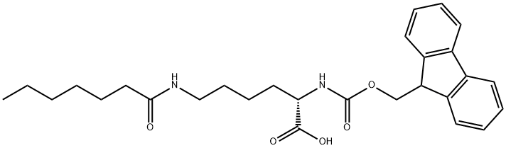 Fmoc-L-Lys(Heptanoyl)-OH Structure