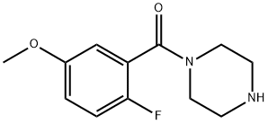 (2-Fluoro-5-methoxyphenyl)(piperazin-1-yl)methanone Structure