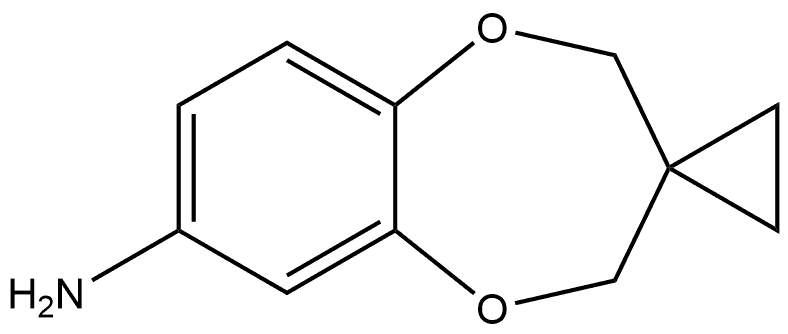 Spiro[2H-1,5-benzodioxepin-3(4H),1'-cyclopropan]-7-amine Structure