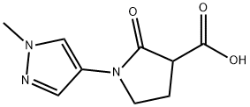 1-(1-methyl-1H-pyrazol-4-yl)-2-oxopyrrolidine-3-ca
rboxylic acid Structure