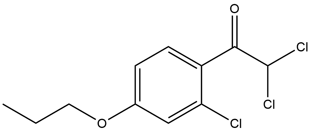 2,2-dichloro-1-(2-chloro-4-propoxyphenyl)ethanone Structure