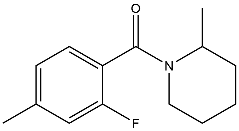 (2-Fluoro-4-methylphenyl)(2-methyl-1-piperidinyl)methanone Structure