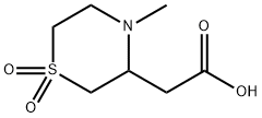 2-(4-Methyl-1,1-dioxo-1,4-thiazinan-3-yl)acetic acid Structure